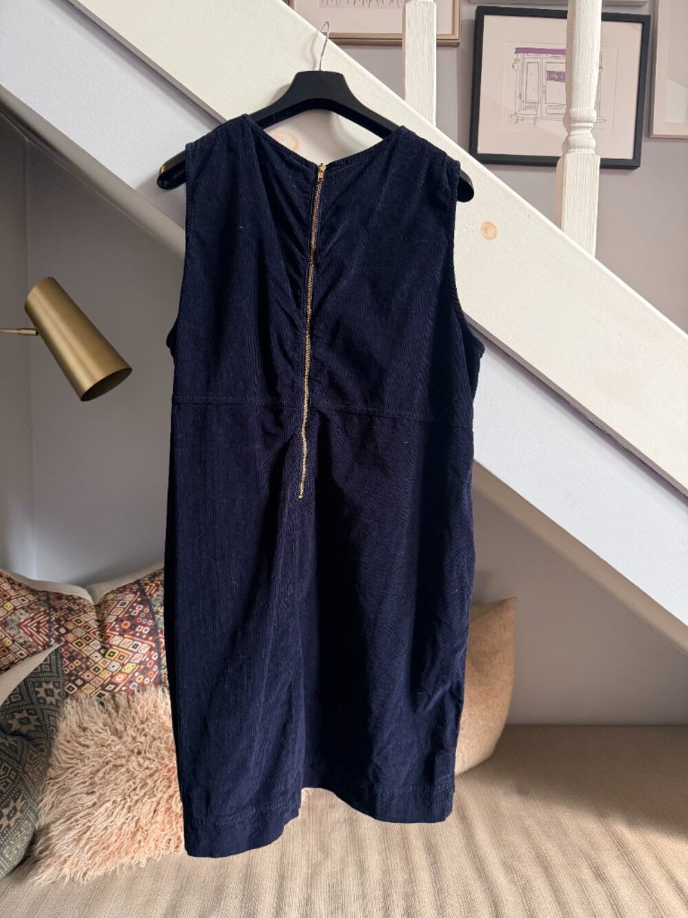 Boden Mini Cord Shift Dress (Navy Blue, US20/22R) - Picture 3 of 3